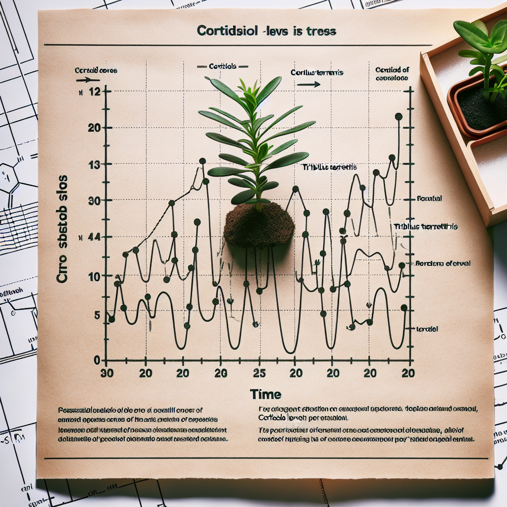 Modifications du taux de cortisol en période de stress avec le Tribulus Terrestris