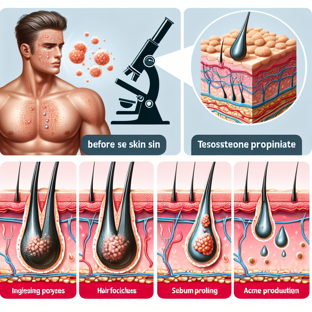 Effet du propionate de testostérone sur la peau et risque d'acné